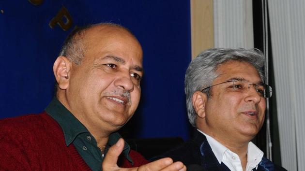 Deputy Chief Minister of Delhi Manish Sisodia and Transport Minister Kailash Gahlot at a press conference to announce the approval to Delhi Metro Phase-IV project.(HT Photo) Deputy Chief Minister of Delhi Manish Sisodia and Transport Minister Kailash Gahlot at a press conference to announce the approval to Delhi Metro Phase-IV project.(HT Photo)