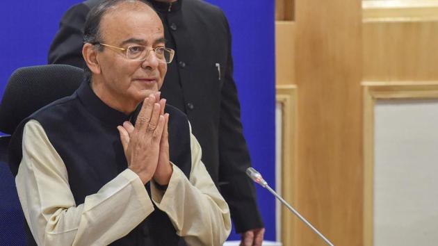 New Delhi: Union Finance Minister Arun Jaitley at the 31st meeting of the Goods and Services Tax (GST) Council, in New Delhi, Saturday, Dec. 22, 2018. (PTI) New Delhi: Union Finance Minister Arun Jaitley at the 31st meeting of the Goods and Services Tax (GST) Council, in New Delhi, Saturday, Dec. 22, 2018. (PTI)