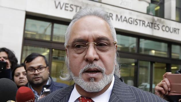 Indian businessman Vijay Mallya speaks to the media as he leaves Westminster Magistrates Court in London, Monday, Dec. 10, 2018. A British court has ordered that charismatic Indian tycoon Vijay Mallya should face extradition to India on financial fraud allegations. (File Photo)(AP)