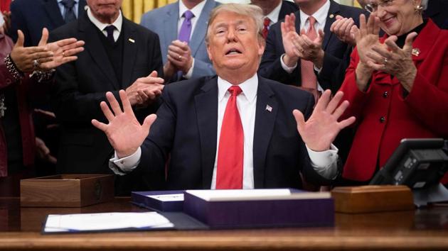 The US federal government shut down partially from early Saturday as US President Donald Trump and the Congress failed to reach an agreement on a spending bill with would include funding for the proposed wall on the Mexican border (File Photo)) (AFP) The US federal government shut down partially from early Saturday as US President Donald Trump and the Congress failed to reach an agreement on a spending bill with would include funding for the proposed wall on the Mexican border (File Photo)) (AFP)