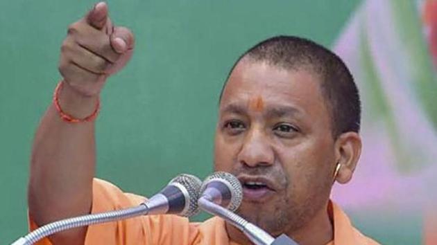 Uttar Pradesh Chief Minister Yogi Adityanath said only the BJP can build a Ram temple in Ayodhya (PTI File Photo)(PTI)