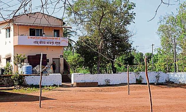 Sahoo Krida Mandal in Sadoli Khalsa in Kolhapur, where two Pro Kabadi League stars trained.(Milind Saurkar/HT Photo)