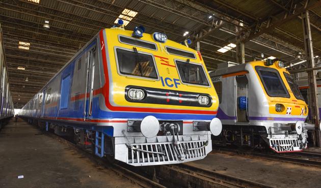The city’s lone AC local operates 12 services on a daily basis.(HT file) The city’s lone AC local operates 12 services on a daily basis.(HT file)