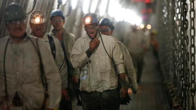 Miners leave “shaft 7”, some 1,200 metres below surface, following their shift at the mine. For decades, the mines survived only thanks to generous subsidies. But in 2007, a political decision was made to phase them out, with a promise of early retirement or retraining for their remaining workers. (Wolfgang Rattay / REUTERS) Miners leave “shaft 7”, some 1,200 metres below surface, following their shift at the mine. For decades, the mines survived only thanks to generous subsidies. But in 2007, a political decision was made to phase them out, with a promise of early retirement or retraining for their remaining workers. (Wolfgang Rattay / REUTERS)