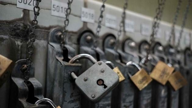 Locks are pictured at the coop. More than 400 coal mining regions around the world will face similar pressures to shut down in coming decades amid international efforts to curb global warming. Some in Germany fear that other sources of energy — chiefly renewables — may not be sufficient, especially as the country also plans to shut down its nuclear plants by 2022. (Patrik Stollarz / AFP) Locks are pictured at the coop. More than 400 coal mining regions around the world will face similar pressures to shut down in coming decades amid international efforts to curb global warming. Some in Germany fear that other sources of energy — chiefly renewables — may not be sufficient, especially as the country also plans to shut down its nuclear plants by 2022. (Patrik Stollarz / AFP)