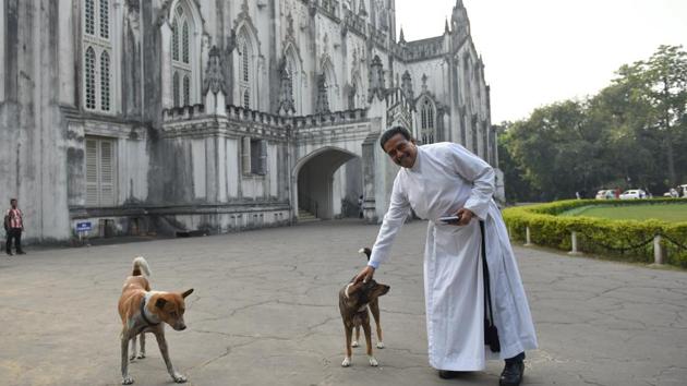 The cathedral has borne the brunt of several natural calamities. The process for another renovation has been initiated, says Rev. Abir Adhikari, priest or presbyter-in-charge, St Paul’s. (Arijit Sen / HT Photo) The cathedral has borne the brunt of several natural calamities. The process for another renovation has been initiated, says Rev. Abir Adhikari, priest or presbyter-in-charge, St Paul’s. (Arijit Sen / HT Photo)