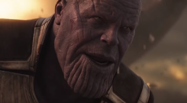 Josh Brolin plays Thanos through motion capture in a still from Avengers: Infinity War.