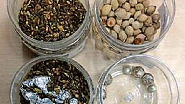 Herbal mixes, pills given by quacks to pregnant women. (HT photo) Herbal mixes, pills given by quacks to pregnant women. (HT photo)