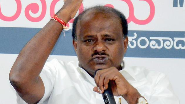 Karnataka chief minister HD Kumaraswamy is under fire from the BJP over his comment on camera about instructing someone to kill the attackers of a local Janata Dal(Secular) leader “mercilessly in a shootout”. Leaders of the BJP have said Kumaraswamy’s statement after Honnalagere Prakash was killed in south Karnataka’s Mandya district on Monday was irresponsible and that he should apologise. (PTI File) Karnataka chief minister HD Kumaraswamy is under fire from the BJP over his comment on camera about instructing someone to kill the attackers of a local Janata Dal(Secular) leader “mercilessly in a shootout”. Leaders of the BJP have said Kumaraswamy’s statement after Honnalagere Prakash was killed in south Karnataka’s Mandya district on Monday was irresponsible and that he should apologise. (PTI File)