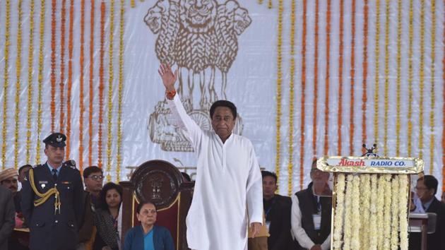 Madhya Pradesh chief minister Kamal Nath inducted 20 ministers into his cabinet on Tuesday. The names of the ministers have been finalised keeping in view regional and caste equations as well as national polls due next year, Congress leaders said. They were cleared after Nath met Congress chief Rahul Gandhi over the weekend. (Mujeeb Faruqui / HT File) Madhya Pradesh chief minister Kamal Nath inducted 20 ministers into his cabinet on Tuesday. The names of the ministers have been finalised keeping in view regional and caste equations as well as national polls due next year, Congress leaders said. They were cleared after Nath met Congress chief Rahul Gandhi over the weekend. (Mujeeb Faruqui / HT File)