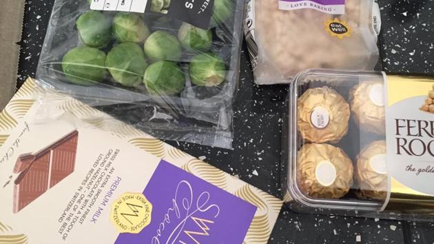 Twitter user Judy Brown first pranked her Ferrero Rocher-loving dad in 2016 by simply wrapping sprouts in the chocolate packing.(@mcjude/Twitter)