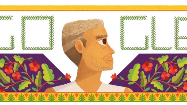 Google Doodle on social activist Baba Amte on his 104th birth anniversary. (Google) Google Doodle on social activist Baba Amte on his 104th birth anniversary. (Google)