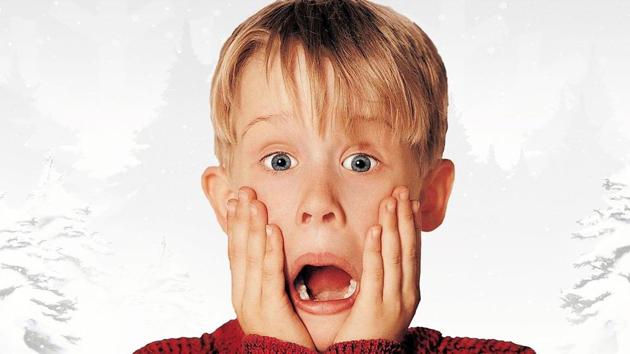 Macaulay Culkin in the Home Alone poster.