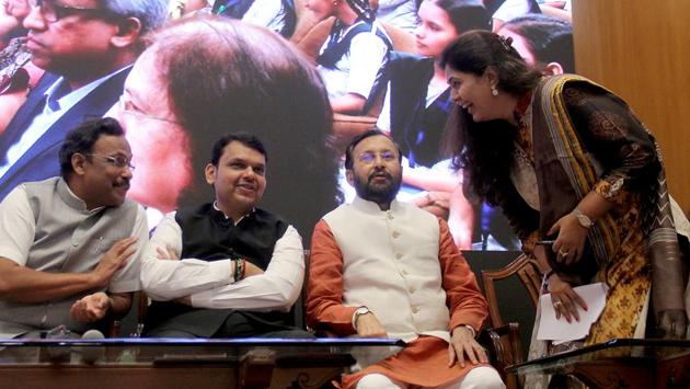 Maharashtra Chief Minister Devendra Fadnavis during the inauguration of Maharashtra International Education Board, at Sayadri House, Mumbai(Bhushan Koyande/HT) Maharashtra Chief Minister Devendra Fadnavis during the inauguration of Maharashtra International Education Board, at Sayadri House, Mumbai(Bhushan Koyande/HT)