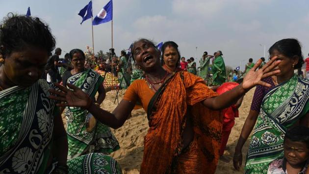 Tsunami victims of 2004 in Tamil Nadu and neighbouring Puducherry were remembered Wednesday on the 14th anniversary of the natural disaster. Floral tributes, prayers and silent processions in the affected districts of Tamil Nadu marked the solemn occasion. (Arun Sankar / AFP) Tsunami victims of 2004 in Tamil Nadu and neighbouring Puducherry were remembered Wednesday on the 14th anniversary of the natural disaster. Floral tributes, prayers and silent processions in the affected districts of Tamil Nadu marked the solemn occasion. (Arun Sankar / AFP)