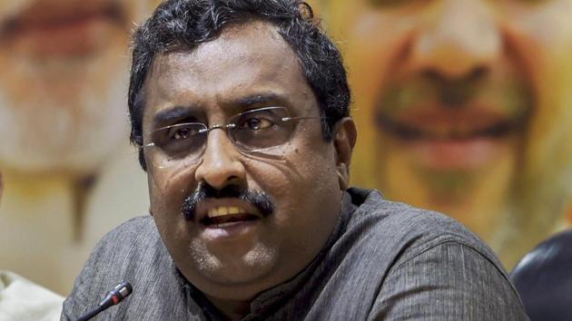 Ram Madhav addresses a press conference in New Delhi.(PTI File Photo) Ram Madhav addresses a press conference in New Delhi.(PTI File Photo)