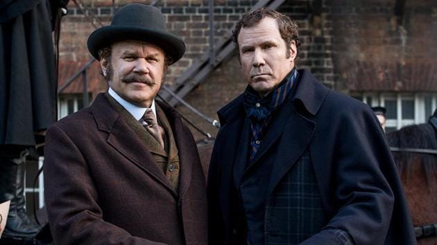 Will Ferrell and John C. Reilly in a still from Holmes & Watson.