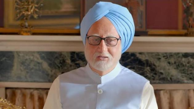 As the Congress and Bharatiya Janata Party traded barbs over biopic The Accidental Prime Minister, Anupam Kher – who plays the role of Dr. Manmohan Singh – said ‘we can’t change history’, reports news agency ANI.(Pen Movies/YouTube screengrab)