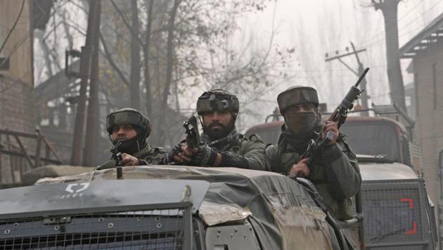 A militant was killed in an encounter with security forces in Awantipora area in Jammu and Kashmir’s Pulwama district. The slain militant has been identified as Ishfaq Yousuf Wani, a resident of Qoil area of Pulwama in south Kashmir. (Waseem Andrabi / HT File) A militant was killed in an encounter with security forces in Awantipora area in Jammu and Kashmir’s Pulwama district. The slain militant has been identified as Ishfaq Yousuf Wani, a resident of Qoil area of Pulwama in south Kashmir. (Waseem Andrabi / HT File)