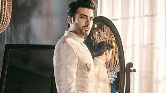 Fawad Khan in an ivory kurta with gold zardozi embroidery for SFK Bridals(SFKBridals/Instagram)