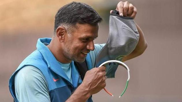India A cricket coach Rahul Dravid returns to pavilion during a practice session ahead of the first Test match. (PTI) India A cricket coach Rahul Dravid returns to pavilion during a practice session ahead of the first Test match. (PTI)