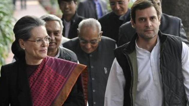 Congress president Rahul Gandhi with mother Sonia Gandhi. (Hindustan Times file photo) Congress president Rahul Gandhi with mother Sonia Gandhi. (Hindustan Times file photo)