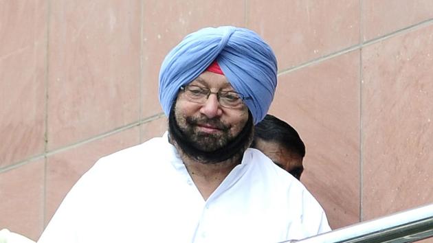 Punjab Chief Minister Capt. Amarinder on Sunday attacked the BJP for its “politically motivated” use of the film “Thje Accidental Prime Minister” on Manmohan Singh’s tenure as Prime Minister (File Photo)(HT Photo)