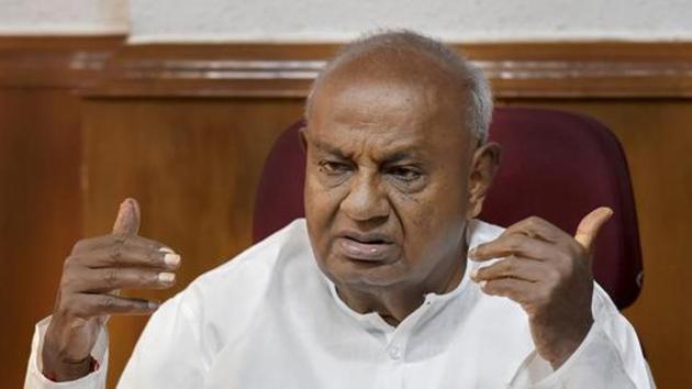Former prime minister HD Deve Gowda speaks during a press conference in New Delhi. (PTI File Photo) Former prime minister HD Deve Gowda speaks during a press conference in New Delhi. (PTI File Photo)