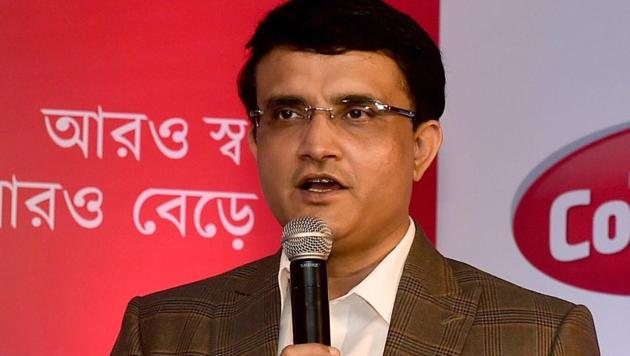 Sourav Ganguly addresses during a promotional event in Kolkata.(PTI) Sourav Ganguly addresses during a promotional event in Kolkata.(PTI)