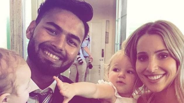 Rishabh Pant (L) poses with Bonnie Paine, Tim Paine’s wife.(Instagram) Rishabh Pant (L) poses with Bonnie Paine, Tim Paine’s wife.(Instagram)
