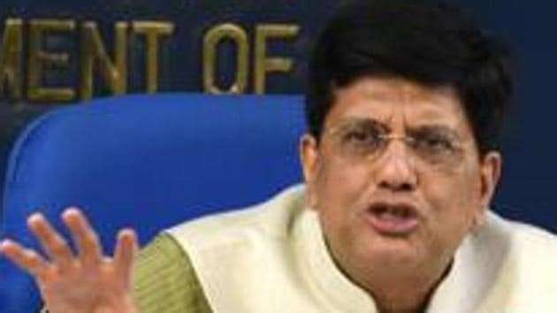 Union Railway minister Piyush Goyal . (Arvind Yadav/HT PHOTO) Union Railway minister Piyush Goyal . (Arvind Yadav/HT PHOTO)