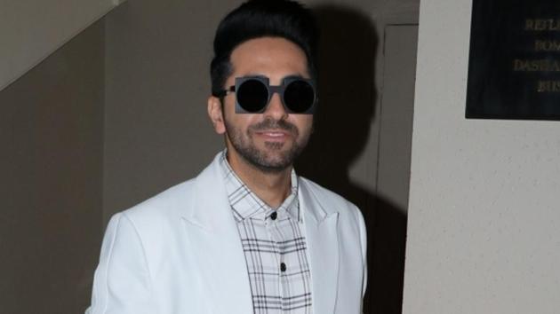 Ayushmann Khurrana at an event in Mumbai.(IANS) Ayushmann Khurrana at an event in Mumbai.(IANS)