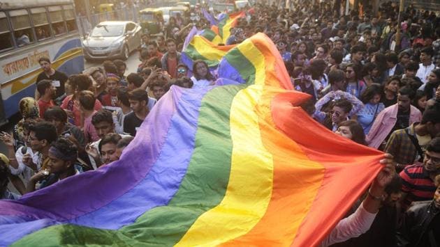 LGBTQ community members demand changes in the transgender persons bill in Kolkata, 2018(Samir Jana / Hindustan Times)