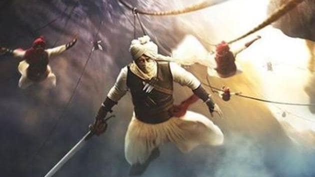 Ajay Devgn as Tanaji from the upcoming film, Taanaji: The Unsung Warrior.(Instagram)