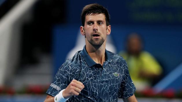 Serbia's?Novak Djokovic celebrates winning his second round match against Hungary's Marton Fucsovics.(REUTERS)