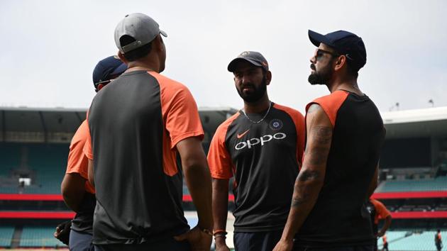 Indian players during training at the Sydney Cricket Ground in Sydney on Tuesday. (AFP) Indian players during training at the Sydney Cricket Ground in Sydney on Tuesday. (AFP)