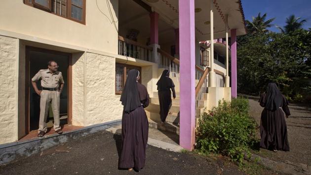 The sisters who now cluster around the nun who levelled the accusations see things very differently. Catholic authorities have said little about the case, with India’s Catholic Bishops’ Conference saying in a statement that it has no jurisdiction over individual bishops, and the investigation and court case must run their course. “Silence,” the conference said, “should in no way be construed as siding with either of the two parties.” (Manish Swarup / AP) The sisters who now cluster around the nun who levelled the accusations see things very differently. Catholic authorities have said little about the case, with India’s Catholic Bishops’ Conference saying in a statement that it has no jurisdiction over individual bishops, and the investigation and court case must run their course. “Silence,” the conference said, “should in no way be construed as siding with either of the two parties.” (Manish Swarup / AP)