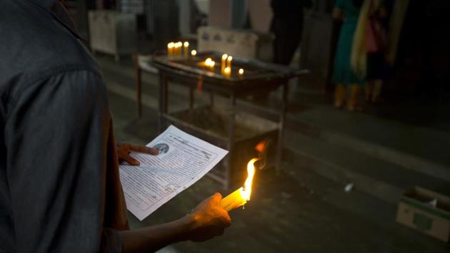A devotee prays at St. Mary's Church in Kottayam. Many in Kerala see Mulakkal as a martyr, and a string of supporters visited him in jail. Mulakkal angrily denies the accusations, accusing the sister of trying to blackmail him to get a better job. “I am going through painful agony,” said Mulakkal, who was jailed for three weeks and released on bail in October. (Manish Swarup / AP) A devotee prays at St. Mary's Church in Kottayam. Many in Kerala see Mulakkal as a martyr, and a string of supporters visited him in jail. Mulakkal angrily denies the accusations, accusing the sister of trying to blackmail him to get a better job. “I am going through painful agony,” said Mulakkal, who was jailed for three weeks and released on bail in October. (Manish Swarup / AP)