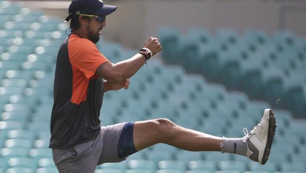 India's Ishant Sharma warms up during a training session in Sydney on Wednesday. (AP) India's Ishant Sharma warms up during a training session in Sydney on Wednesday. (AP)