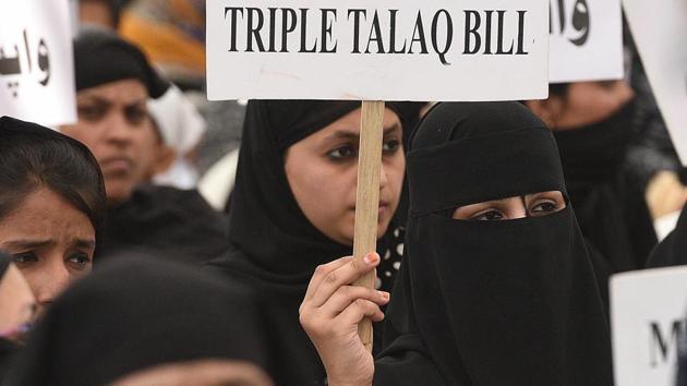 The triple talaq bill will be tabled in the Rajya Sabha on Wednesday after a united Opposition foiled the government’s attempt to push it in the Upper House on Monday as it insisted on referring it to the select committee of Parliament.(Raj K Raj/HT PHOTO) The triple talaq bill will be tabled in the Rajya Sabha on Wednesday after a united Opposition foiled the government’s attempt to push it in the Upper House on Monday as it insisted on referring it to the select committee of Parliament.(Raj K Raj/HT PHOTO)