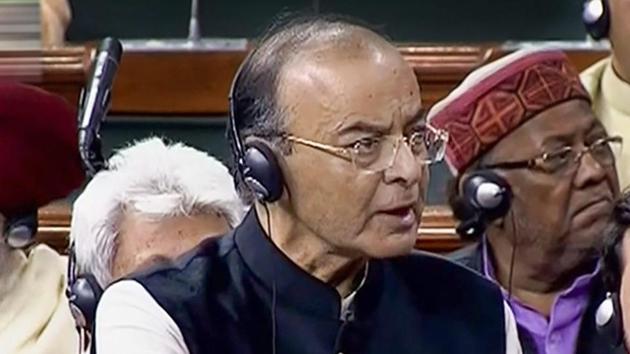 Finance Minister Arun Jaitley launched a stinging counter-attack on the Congress during the Rafale debate in the Lok Sabha today. Finance Minister Arun Jaitley launched a stinging counter-attack on the Congress during the Rafale debate in the Lok Sabha today.