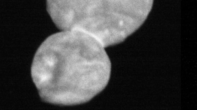 Four billion miles from the sun floats Ultima Thule, an icy celestial body that NASA scientists announced Wednesday is aptly shaped like a giant snowman.(Jim Bridenstine)