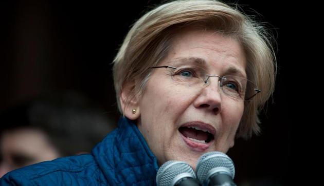 Even as the ball dropped in New York’s Times Square on New Year’s Eve, Elizabeth Warren, the senator from Massachusetts, decided to get hers rolling (AFP)