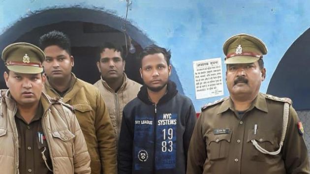 The Uttar Pradesh Police arrested Yogesh Raj, a Bajrang Dal activist, for the murder of inspector Subodh Kumar Singh in Bulandshahr on December 3, 2018. Raj was arrested from the Khurja area in Bulandshahr, Uttar Pradesh. He had been on the run ever since violence erupted in Bulandshahr over alleged cow slaughter. (PTI) The Uttar Pradesh Police arrested Yogesh Raj, a Bajrang Dal activist, for the murder of inspector Subodh Kumar Singh in Bulandshahr on December 3, 2018. Raj was arrested from the Khurja area in Bulandshahr, Uttar Pradesh. He had been on the run ever since violence erupted in Bulandshahr over alleged cow slaughter. (PTI)