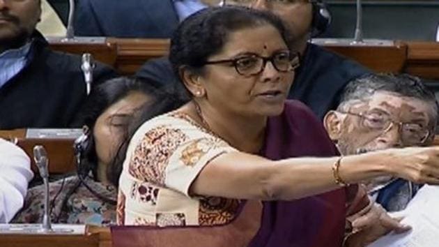 On Congress’ attack on Rafale deal, Defence Minister Nirmala Sitharaman responded in the Lok Sabha today(ANI photo)