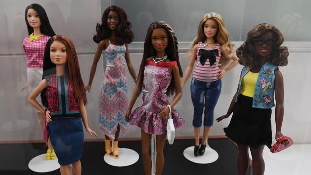 In 2018, the brand launched a sweeping campaign using Barbie to teach young girls to believe in themselves, and not buy into gender stereotypes. So, does Barbie have it all as she hits 60, but remains forever young, still single and without kids (so far)? “The narrative of the Barbie brand is that she’s a young woman and she’s independent and pursuing careers,” Lisa McKnight, senior VP and global general manager for the brand said. (Mark Ralston / AFP) In 2018, the brand launched a sweeping campaign using Barbie to teach young girls to believe in themselves, and not buy into gender stereotypes. So, does Barbie have it all as she hits 60, but remains forever young, still single and without kids (so far)? “The narrative of the Barbie brand is that she’s a young woman and she’s independent and pursuing careers,” Lisa McKnight, senior VP and global general manager for the brand said. (Mark Ralston / AFP)