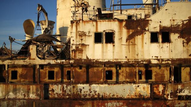 But the process has been wrought with difficulties. The owners of the ships vary from individuals to inheritors to companies registered in countries ranging from Greece to the Marshall Islands, Britain and Honduras. Some have gone bankrupt, some are no longer traceable, officials say. (Thanassis Stavrakis / AP) But the process has been wrought with difficulties. The owners of the ships vary from individuals to inheritors to companies registered in countries ranging from Greece to the Marshall Islands, Britain and Honduras. Some have gone bankrupt, some are no longer traceable, officials say. (Thanassis Stavrakis / AP)