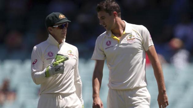 Australia's captain Tim Paine, left, gives instructions to his bowler Pat Cummins on day 2 during their cricket test match against India in Sydney, Friday, Jan. 4, 2019) (AP) Australia's captain Tim Paine, left, gives instructions to his bowler Pat Cummins on day 2 during their cricket test match against India in Sydney, Friday, Jan. 4, 2019) (AP)