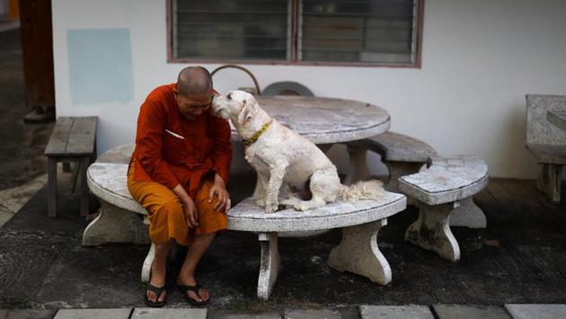 Dhammananda Bhikkhuni, the 74-year-old abbess of the Songdhammakalyani monastery, flew to Sri Lanka to be ordained in 2001 as Thailand’s first female monk. Since then, she has helped women like Boodsabann join the Buddhist order as novices at the monastery’s ordination ceremonies every April and December. (Athit Perawongmetha / REUTERS) Dhammananda Bhikkhuni, the 74-year-old abbess of the Songdhammakalyani monastery, flew to Sri Lanka to be ordained in 2001 as Thailand’s first female monk. Since then, she has helped women like Boodsabann join the Buddhist order as novices at the monastery’s ordination ceremonies every April and December. (Athit Perawongmetha / REUTERS)