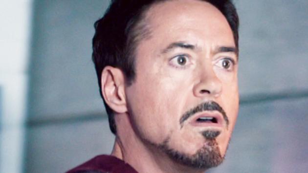 Robert Downey Jr as Iron Man in the Marvel Cinematic Universe.